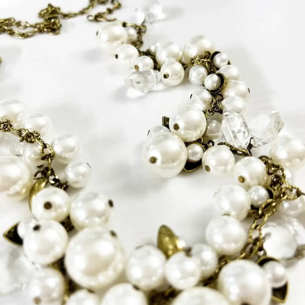Chloe + Isabel Pearl + Crystal Drops Long Necklace